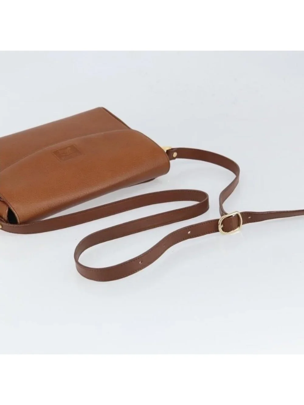 Authentic Burberrys Shoulder Bag Leather Brown Gold - Picture 14 of 16